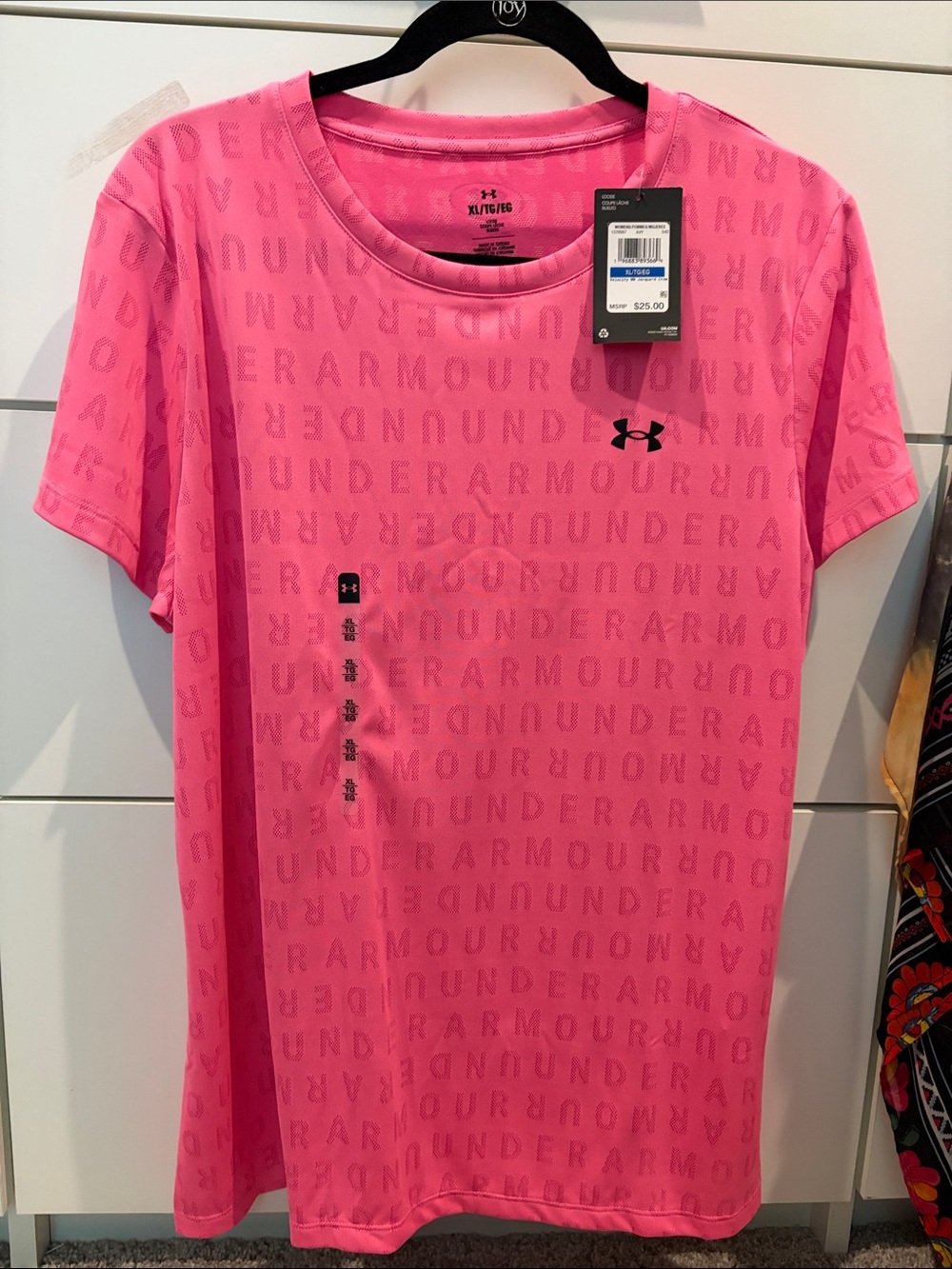 Under Armour Hot Pink Logo Performance Tee